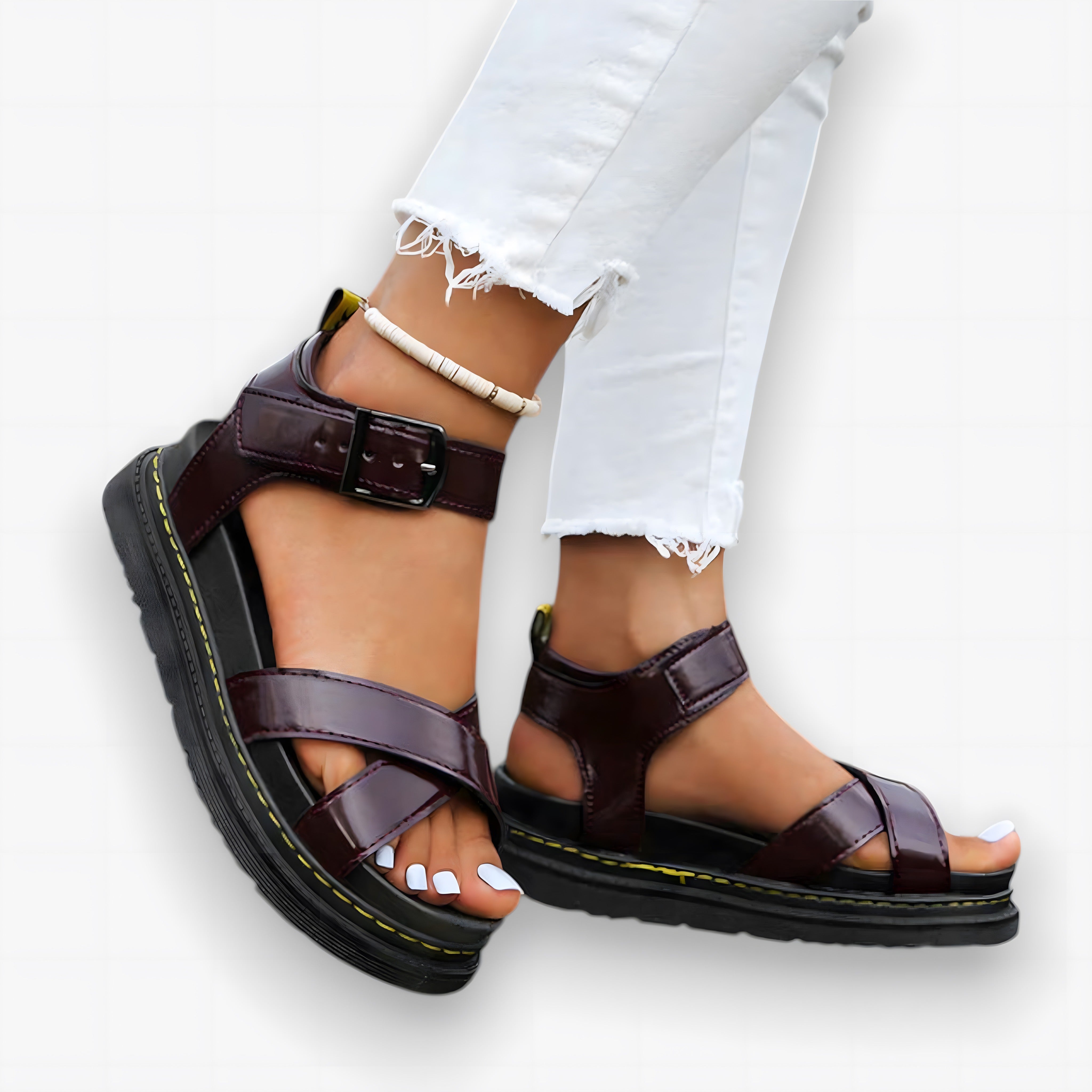 Etta | Sandales orthopédiques femme élégantes Marron