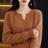 Eugénie | Pull douillet à col V