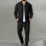 Men's Tracksuit | Men's Leisure Suit | Zip Jacket & Drawstring for Clear Look