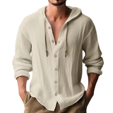 HOODED LONG SLEEVE SHIRT FOR MEN