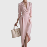 Émilie — Robe Midi Drapée Élégante