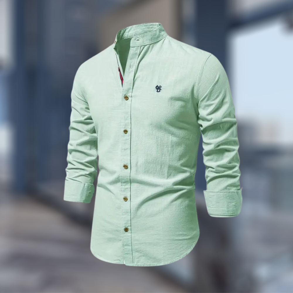 Marcky | Stand-up collar slim-fit shirt