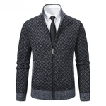 WAFFLE ZIP CARDIGAN FOR MEN
