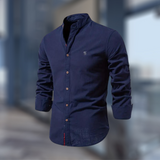 Marcky | Stand-up collar slim-fit shirt