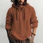 LINEN HOODED SHIRT FOR MEN