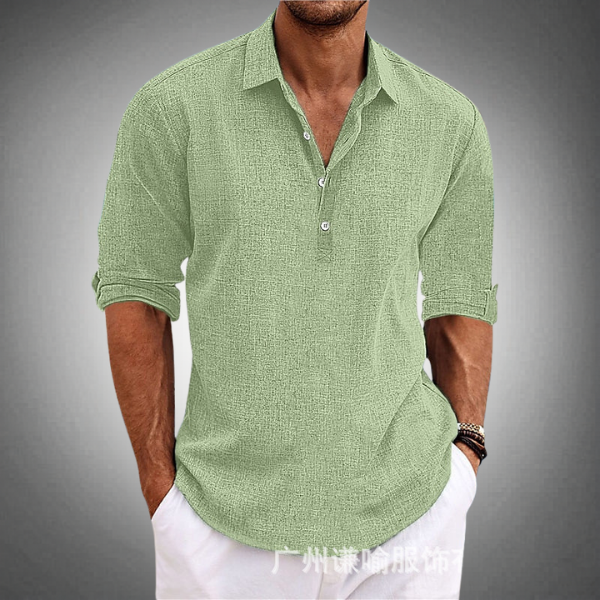 LINEN POLO SHIRT FOR MEN