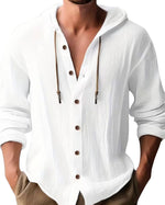 HOODED LONG SLEEVE SHIRT FOR MEN