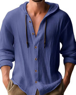 HOODED LONG SLEEVE SHIRT FOR MEN