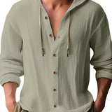 HOODED LONG SLEEVE SHIRT FOR MEN