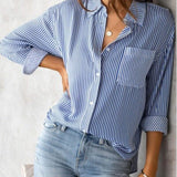 Justine | Blouse rayée habillée