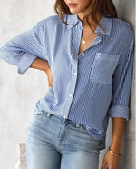 Justine | Blouse rayée habillée