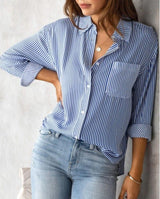Justine | Blouse rayée habillée