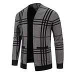 CHECKERED KNIT CARDIGAN FOR MEN