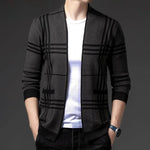 CHECKERED KNIT CARDIGAN FOR MEN