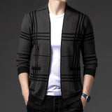 CHECKERED KNIT CARDIGAN FOR MEN