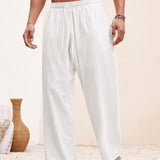 SOLID COLOUR TROUSERS FOR MEN