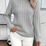 Armelle | Pull en maille à torsades et col rond