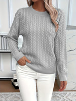 Armelle | Pull en maille à torsades et col rond