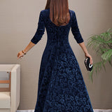 Sandrine — Robe d'Élégance en Velours pour les Fêtes