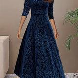 Julie — Robe Maxi Élégante à Motifs