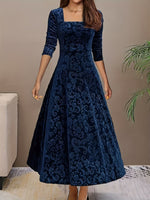Robe Maxi Élégante à Motifs