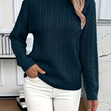 Armelle | Pull en maille à torsades et col rond