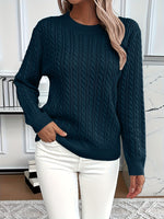 Armelle | Pull en maille à torsades et col rond