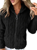 Marie | Sweat zippé à capuche en maille torsadée