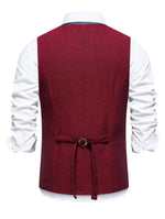 V NECK BUTTON VEST FOR MEN