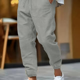 LINEN DRAWSTRING TROUSERS FOR MEN