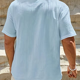 LINEN V-NECK SHIRT FOR MEN