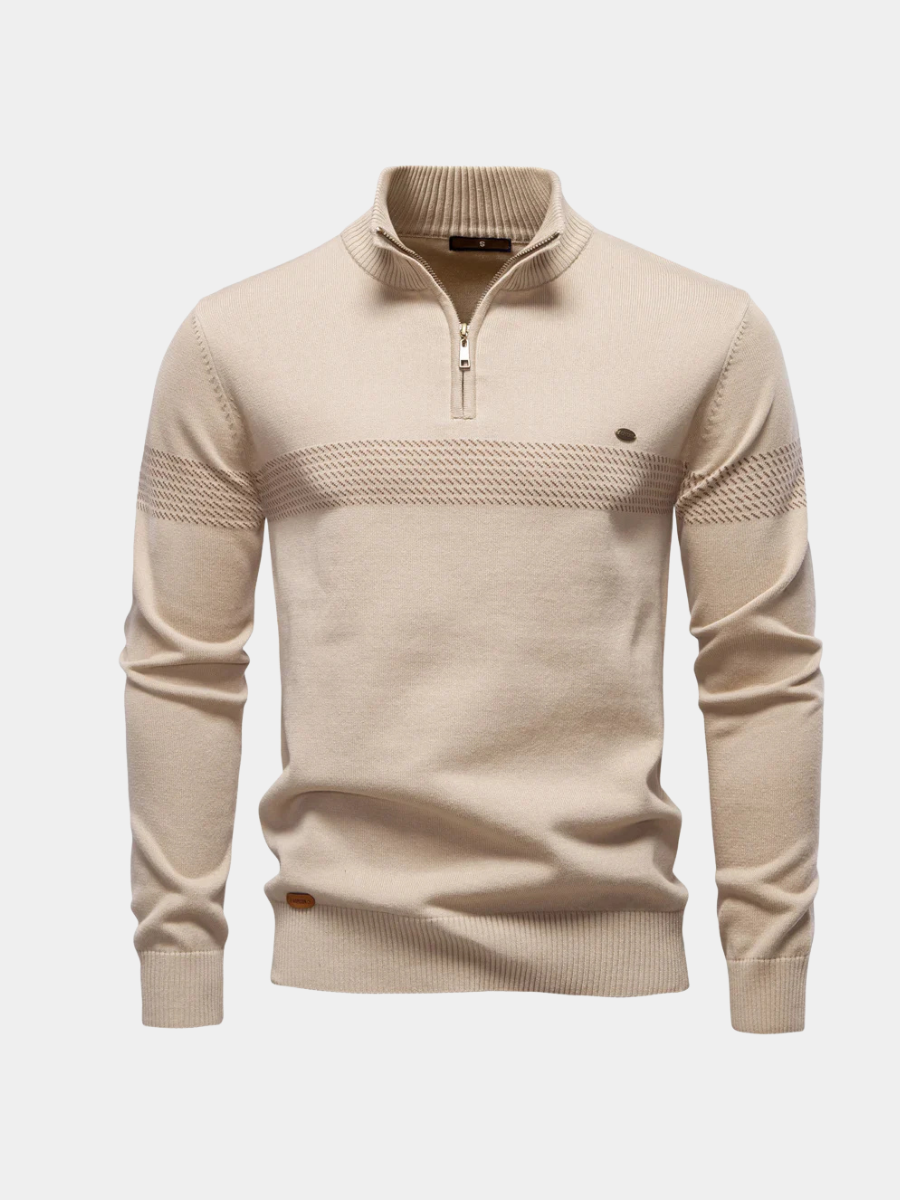CLASSIC HALF-ZIP KNIT PULLOVER FOR MEN