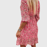 Christine — Robe à Manches Bouffantes Florales