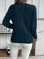 Armelle | Pull en maille à torsades et col rond