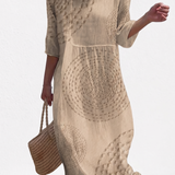 Agathe | Robe brodée décontractée pour femme
