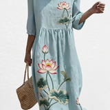 Agathe | Robe femme décontractée à motif floral