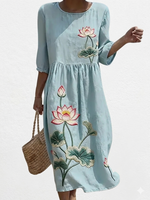 Agathe | Robe femme décontractée à motif floral