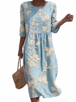 Agathe | Robe femme décontractée à motifs floraux