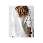 Claudine | Pull ample à col V côtelé