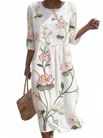 Albane | Robe femme décontractée à motif floral