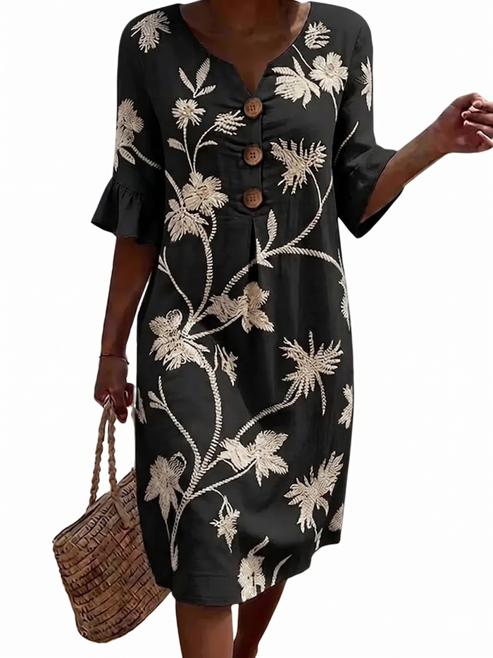Amélie | Robe femme décontractée à motifs floraux