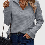 Christine — Pull élégant à demi zip