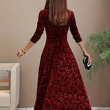 Julie — Robe Maxi Élégante à Motifs