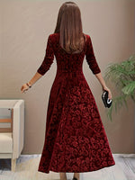 Robe Maxi Élégante à Motifs