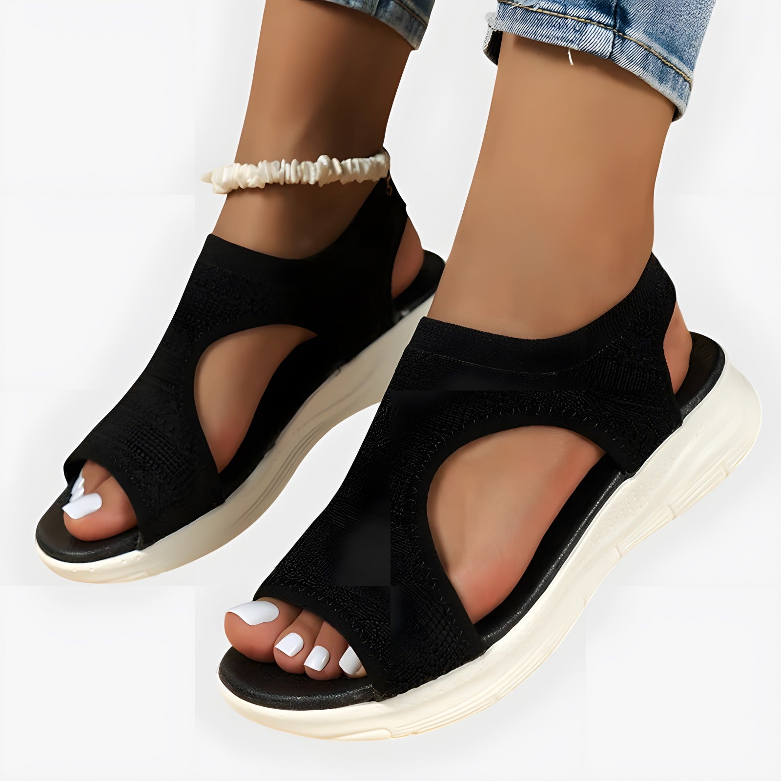 Samantha | Sandales orthopédiques femme Noir