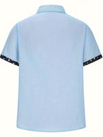 LINEN BLEND LAPEL SHIRT FOR MEN