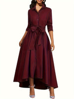 Robe Maxi Boutonnée Parfaite pour les Fêtes