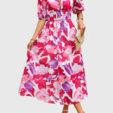 Merlin — Robe Midi Florale Flatteuse