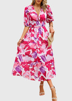 Robe Midi Florale Flatteuse