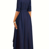 Martine — Robe Maxi Boutonnée Parfaite pour les Fêtes